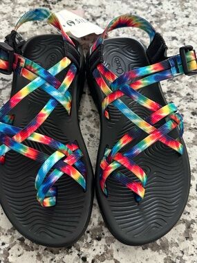 Chaco zVolv x2 rainbow  tie dye sandals